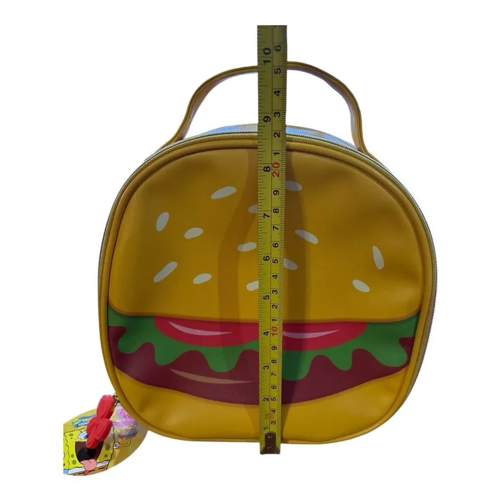 NEW Spongebob Squarepants Wet N Wild Krabby Patty Makeup Bag Yellow W/Charm